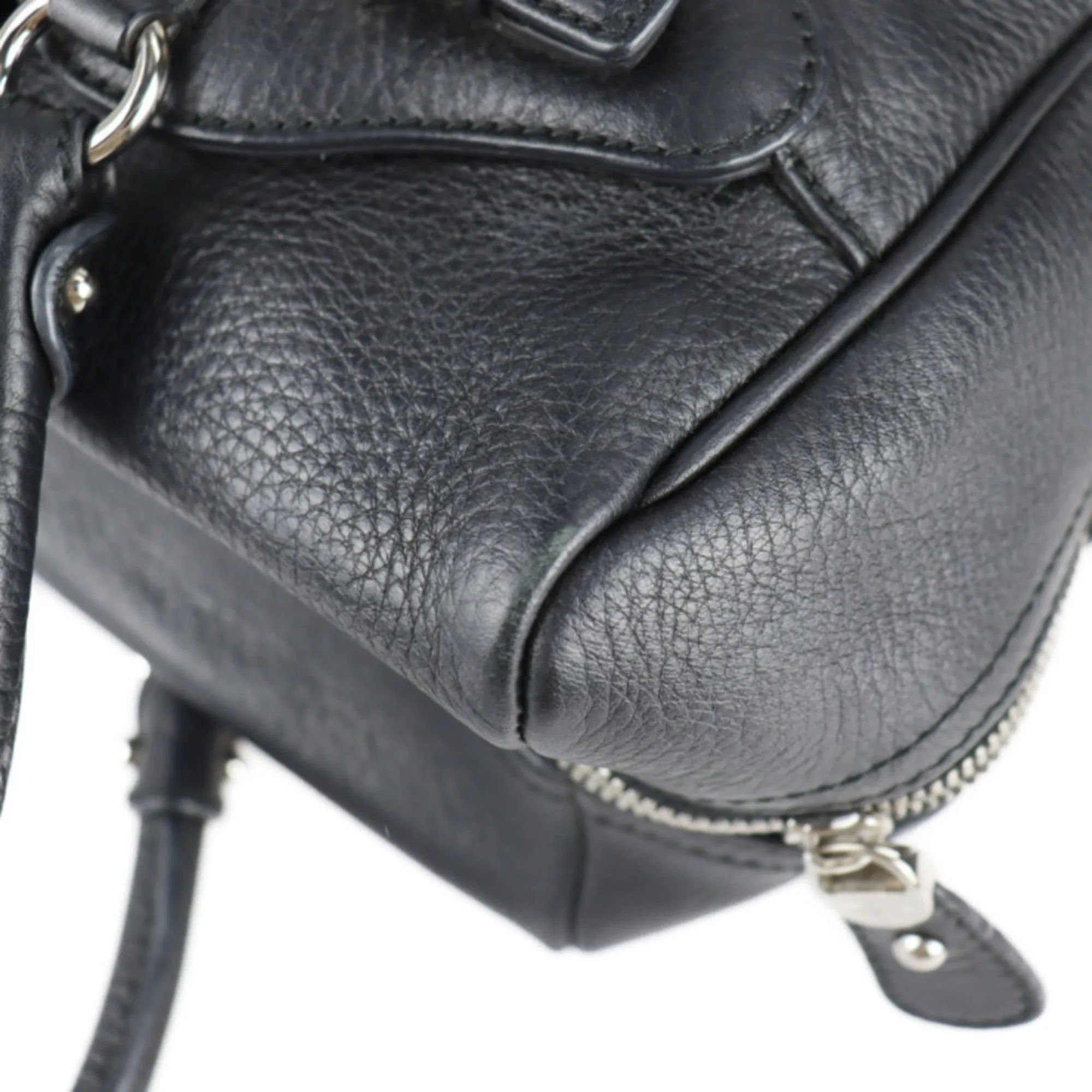Salvatore Ferragamo Gancini  Leather Handbag (Pre-Owned)