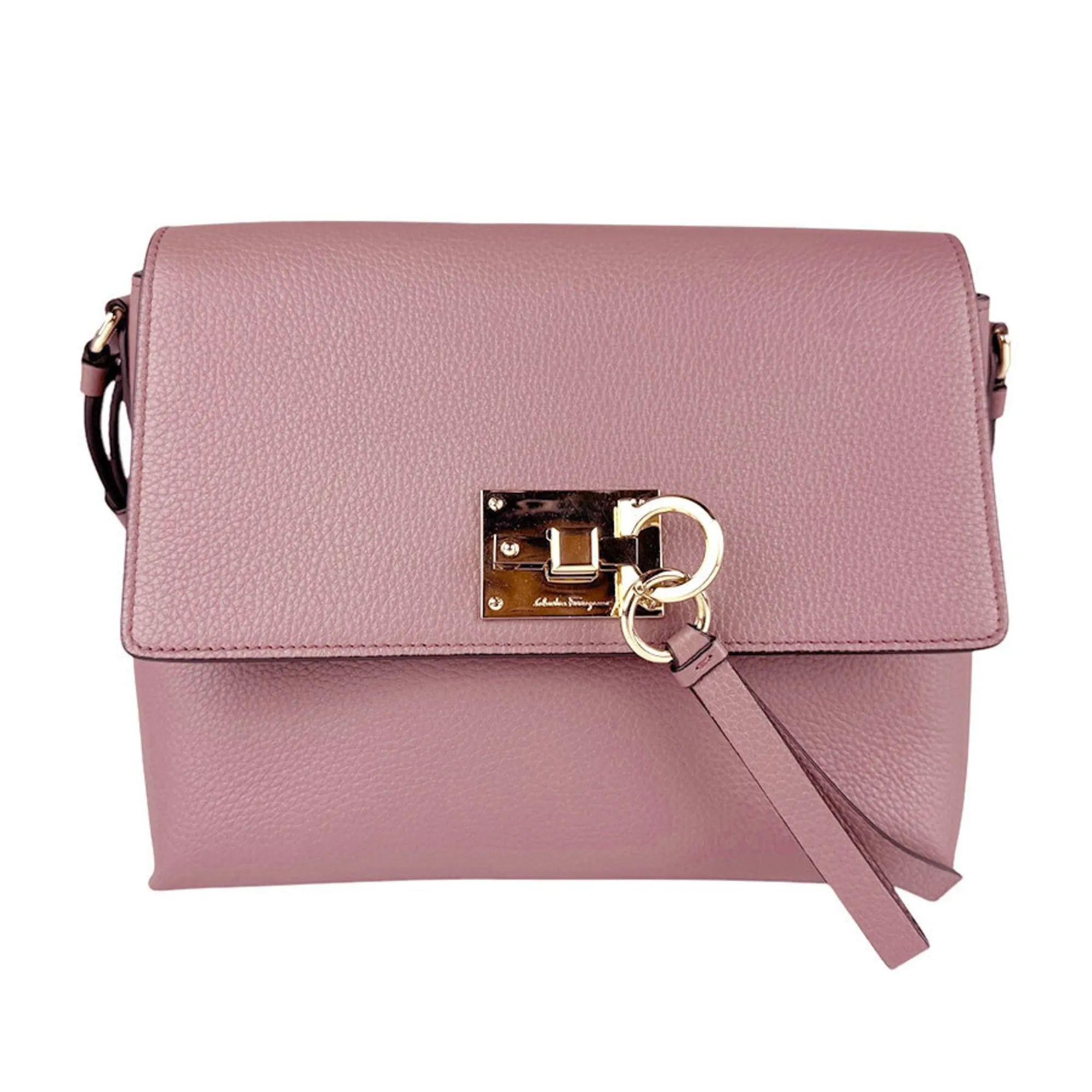 Salvatore Ferragamo Gancini Leather Shoulder Bag (Pre-Owned)