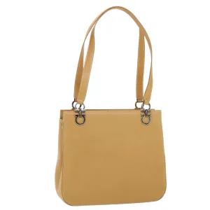 Salvatore Ferragamo Gancini  Leather Shoulder Bag (Pre-Owned)