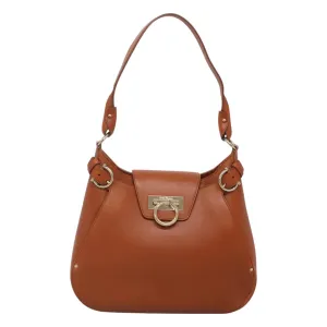Salvatore Ferragamo Gancini Leather Shoulder Bag (Pre-Owned)