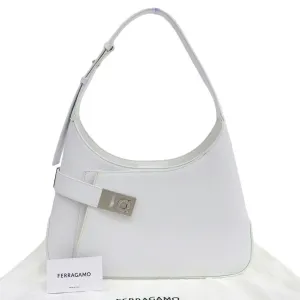 Salvatore Ferragamo Gancini Leather Shoulder Bag (Pre-Owned)