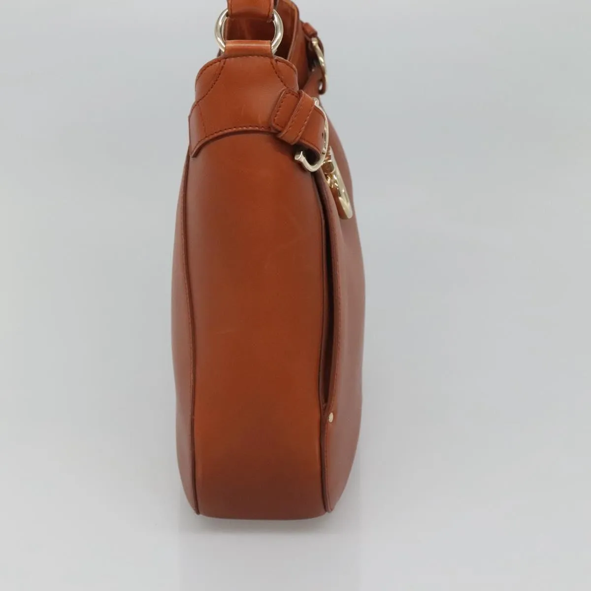 Salvatore Ferragamo Gancini Leather Shoulder Bag (Pre-Owned)