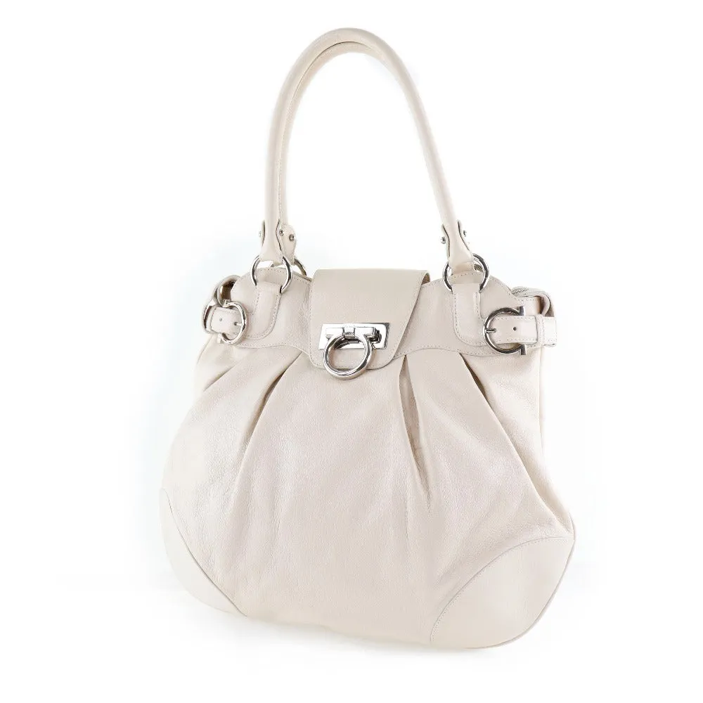 Salvatore Ferragamo Gancini  Leather Shoulder Bag (Pre-Owned)