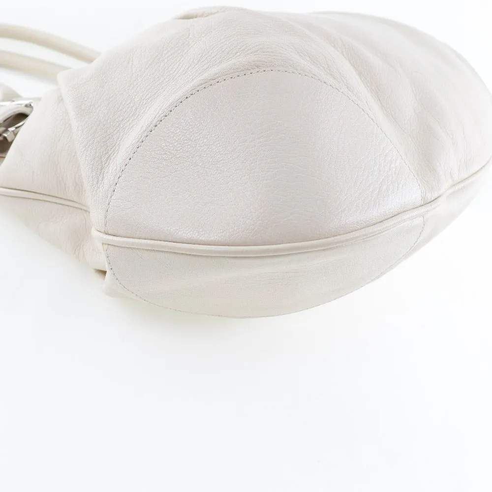 Salvatore Ferragamo Gancini  Leather Shoulder Bag (Pre-Owned)