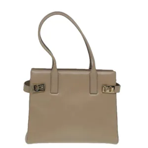 Salvatore Ferragamo Gancini  Leather Shoulder Bag (Pre-Owned)