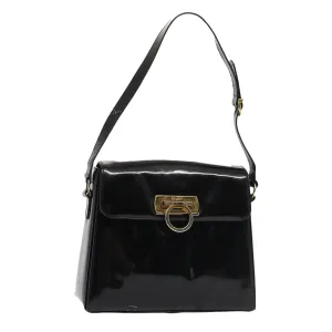 Salvatore Ferragamo Gancini  Patent Leather Shoulder Bag (Pre-Owned)