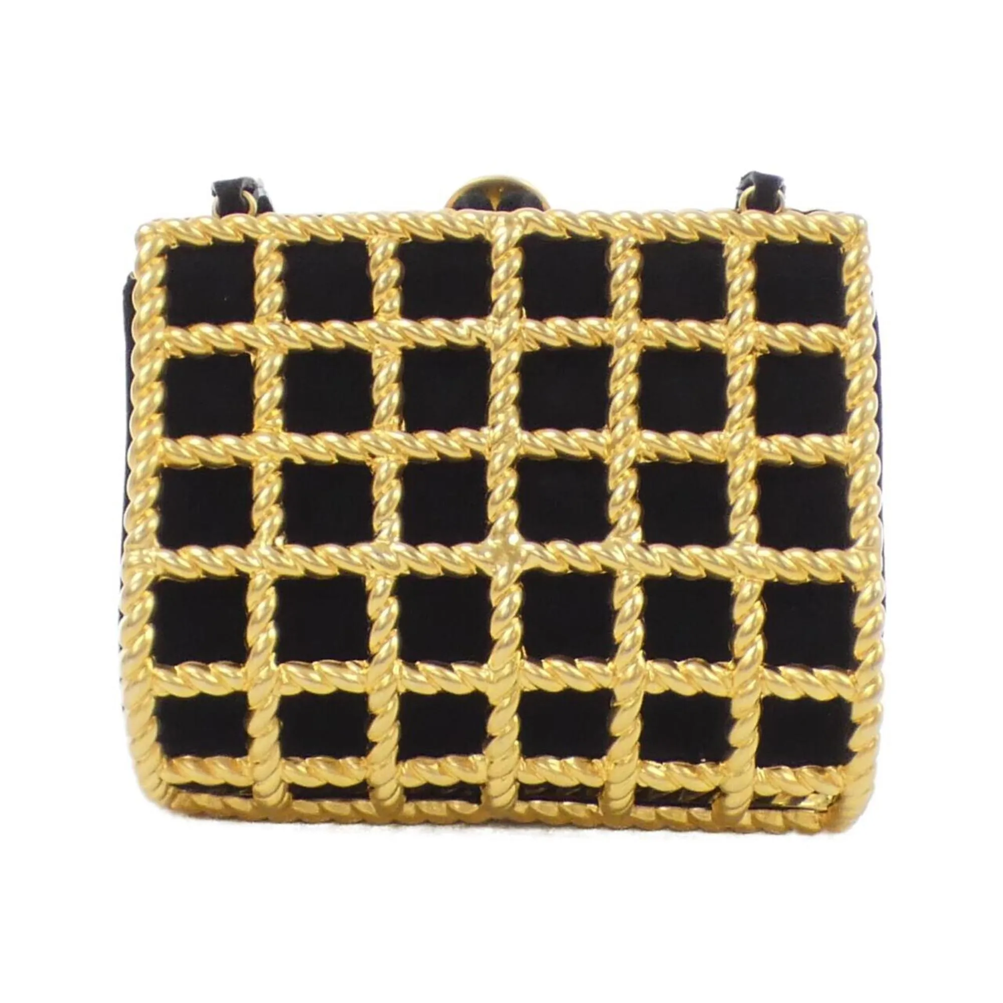 Salvatore Ferragamo gold Suede Shoulder Bag (Pre-Owned)