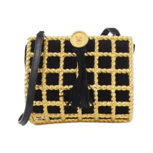 Salvatore Ferragamo gold Suede Shoulder Bag (Pre-Owned)
