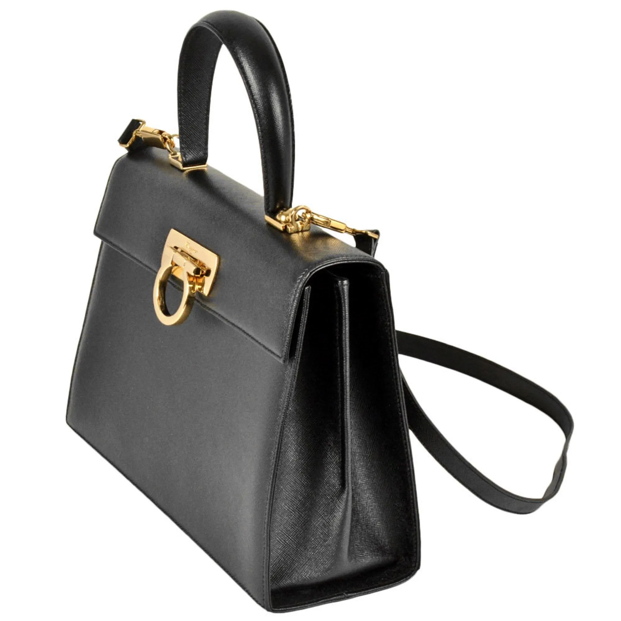 Salvatore Ferragamo Leather Handbag Shoulder Bag (Pre-Owned)