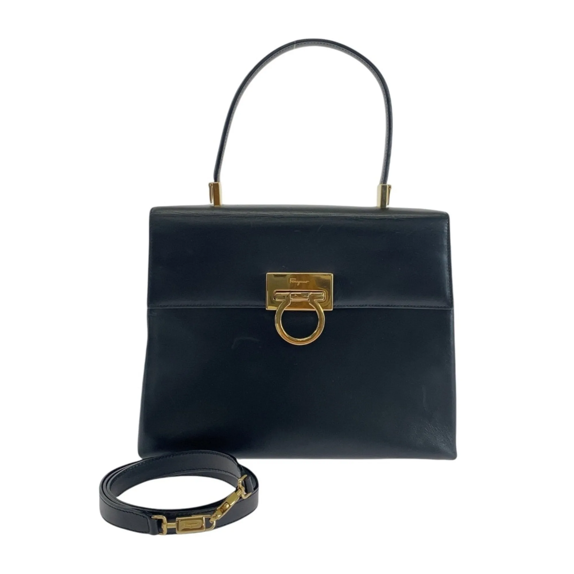 Salvatore Ferragamo Leather Handbag Shoulder Bag (Pre-Owned)