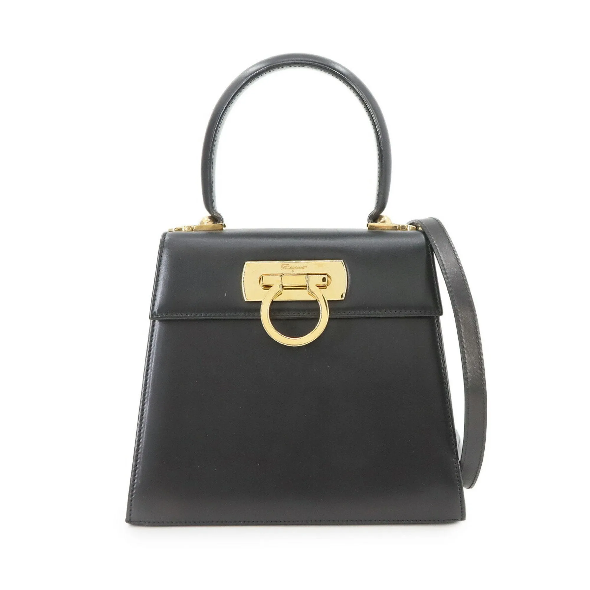 Salvatore Ferragamo Leather Handbag Shoulder Bag (Pre-Owned)