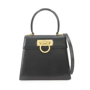 Salvatore Ferragamo Leather Handbag Shoulder Bag (Pre-Owned)