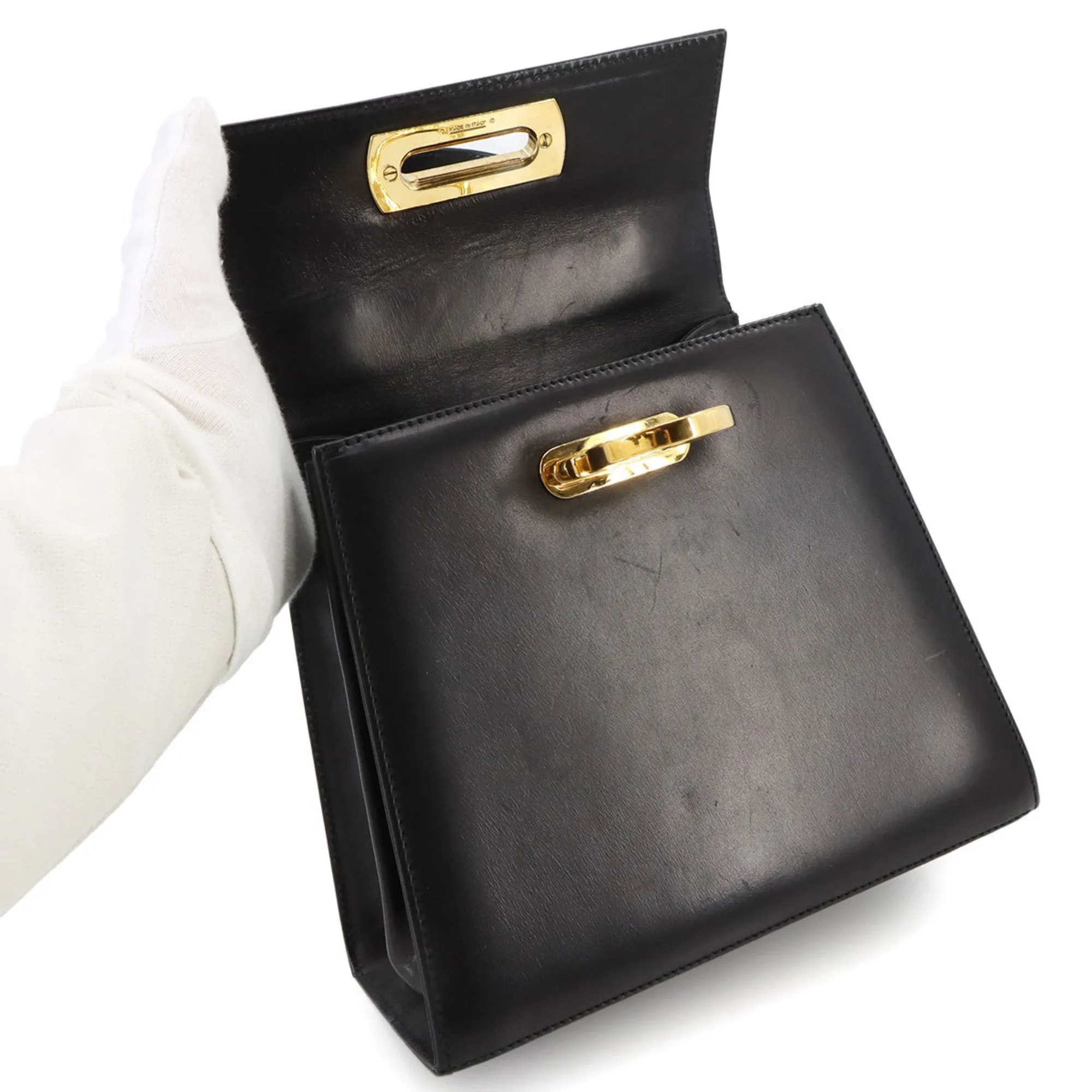Salvatore Ferragamo Leather Handbag Shoulder Bag (Pre-Owned)