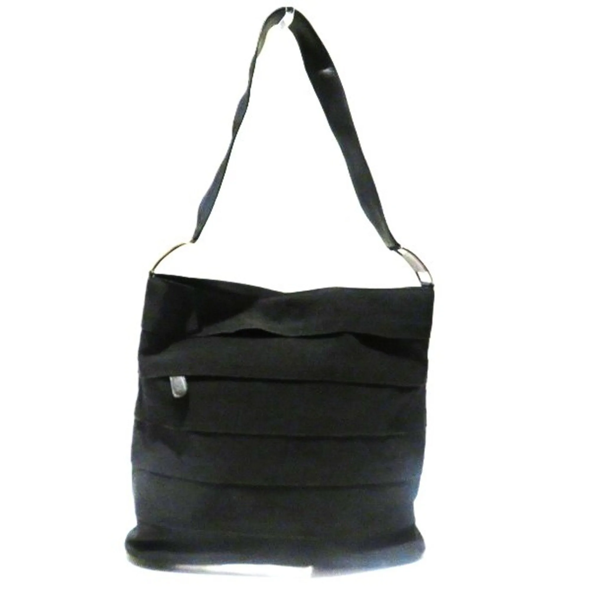 Salvatore Ferragamo Nylon Leather Shoulder Bag Tote Bag (Pre-Owned)