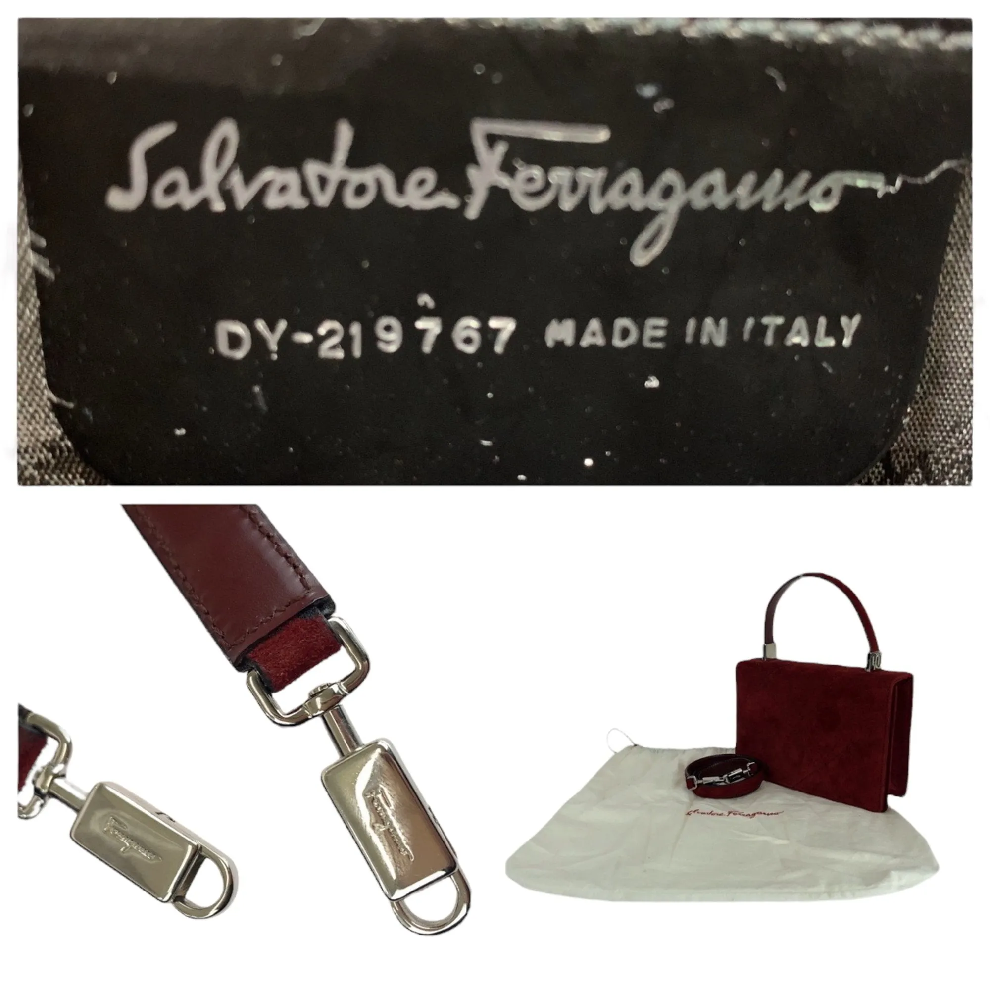 Salvatore Ferragamo Suede Handbag Shoulder Bag (Pre-Owned)