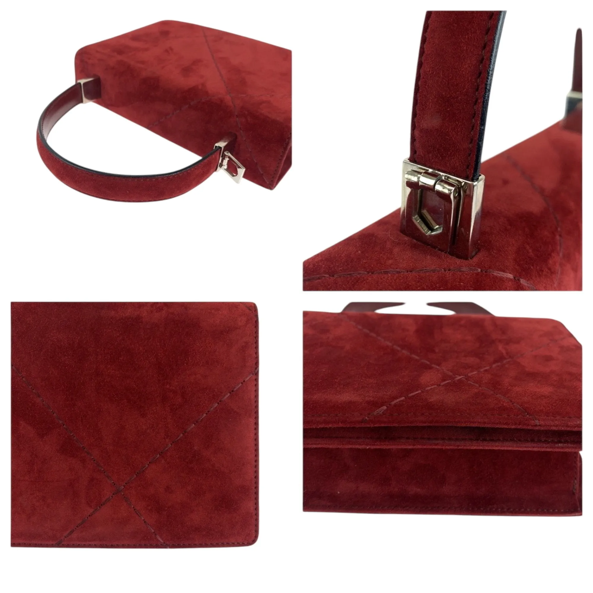 Salvatore Ferragamo Suede Handbag Shoulder Bag (Pre-Owned)
