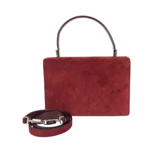Salvatore Ferragamo Suede Handbag Shoulder Bag (Pre-Owned)