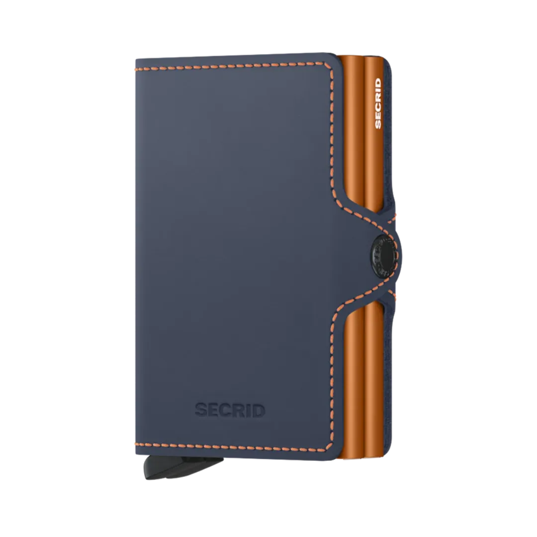 SECRID - Twinwallet Matte Night Blue & Orange