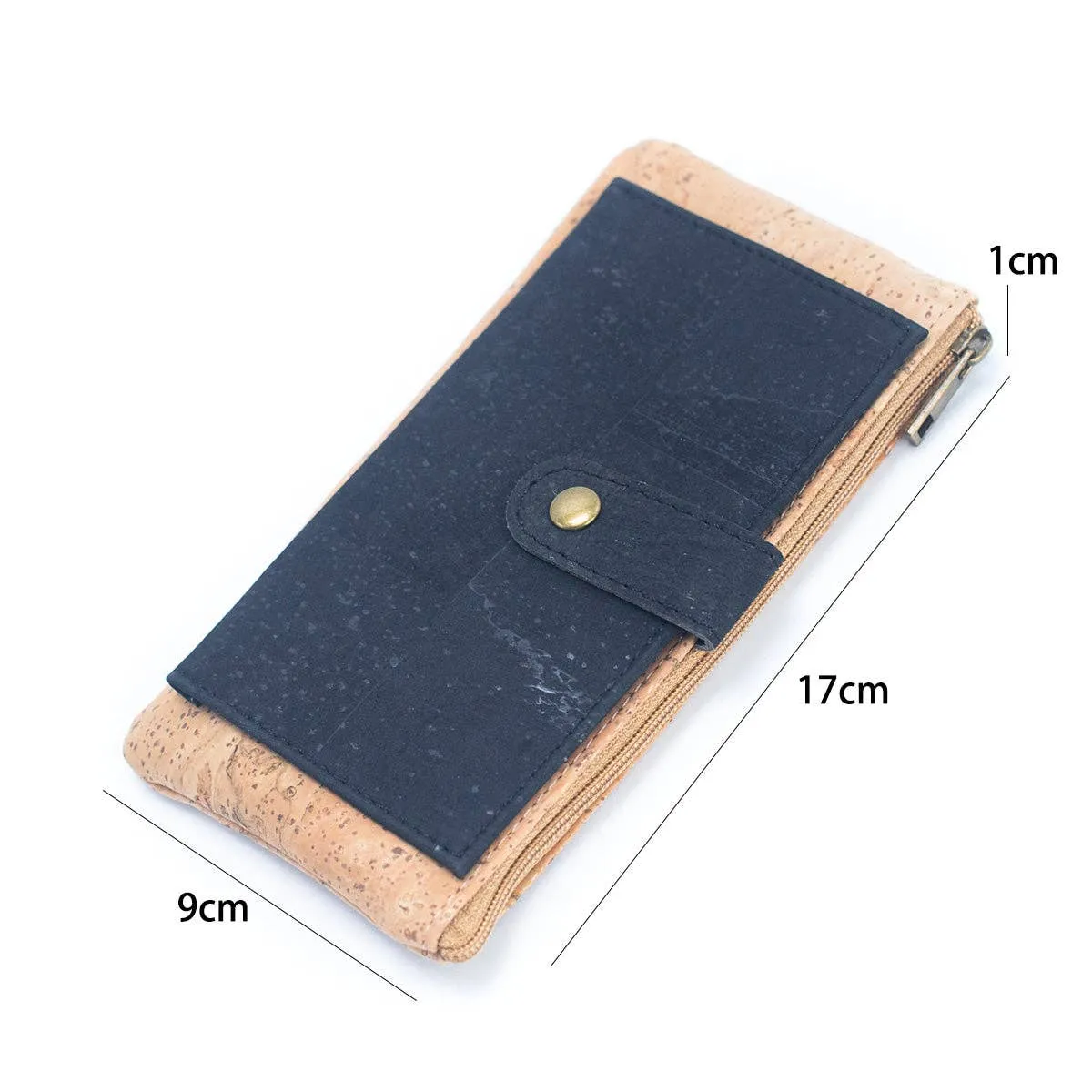 Slim Snap Closure Long Card Wallet Black, Green, Red, BAG-2261