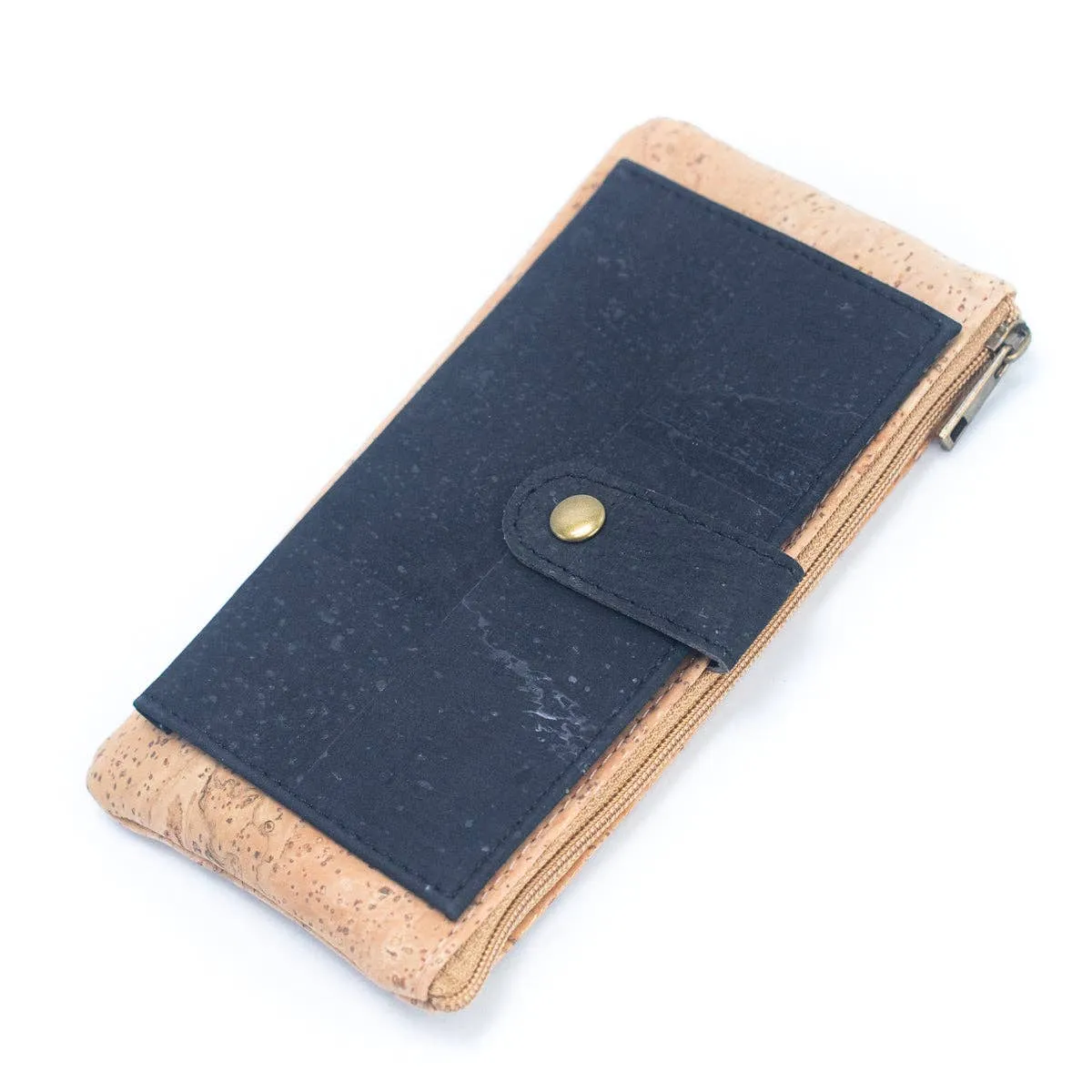 Slim Snap Closure Long Card Wallet Black, Green, Red, BAG-2261