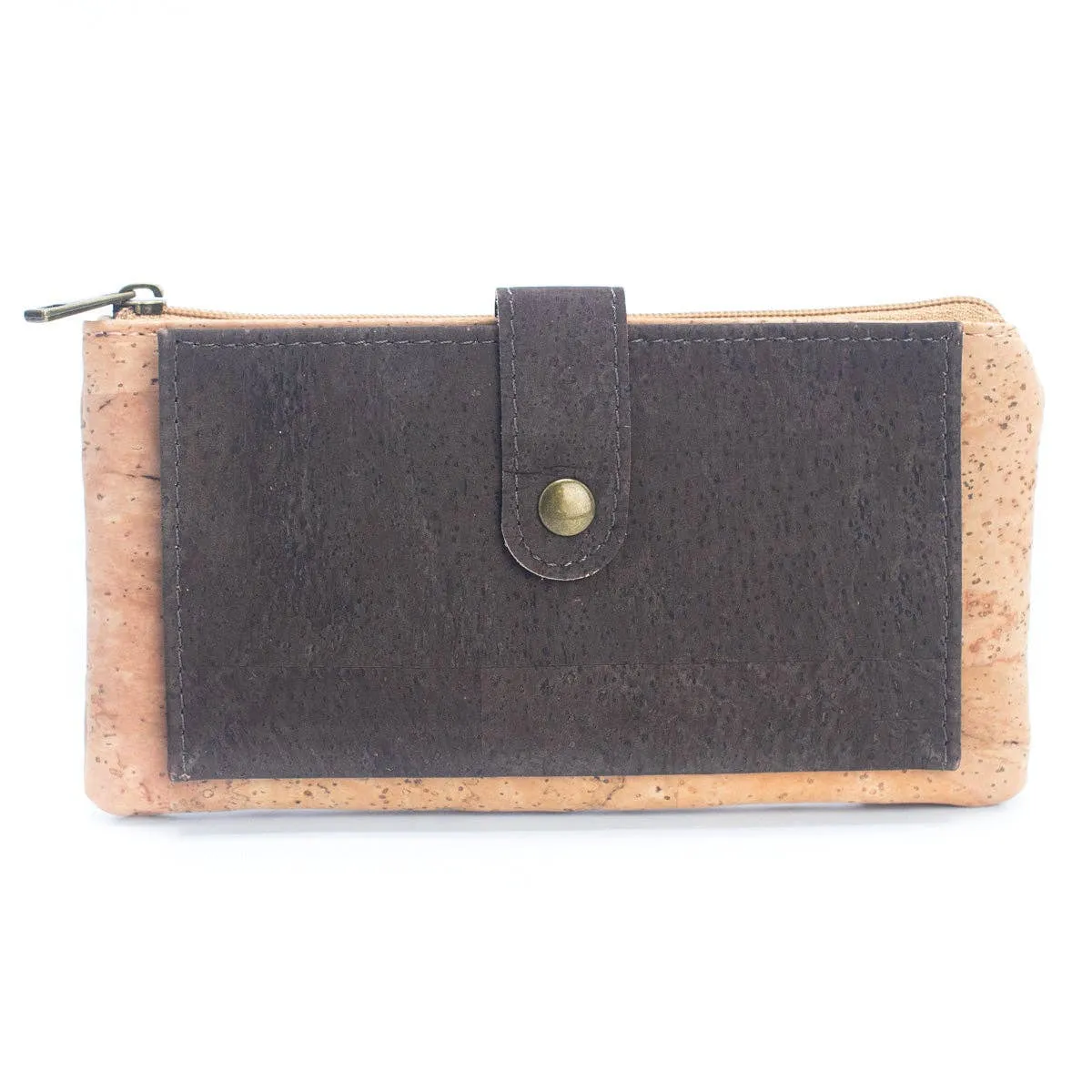 Slim Snap Closure Long Card Wallet Black, Green, Red, BAG-2261