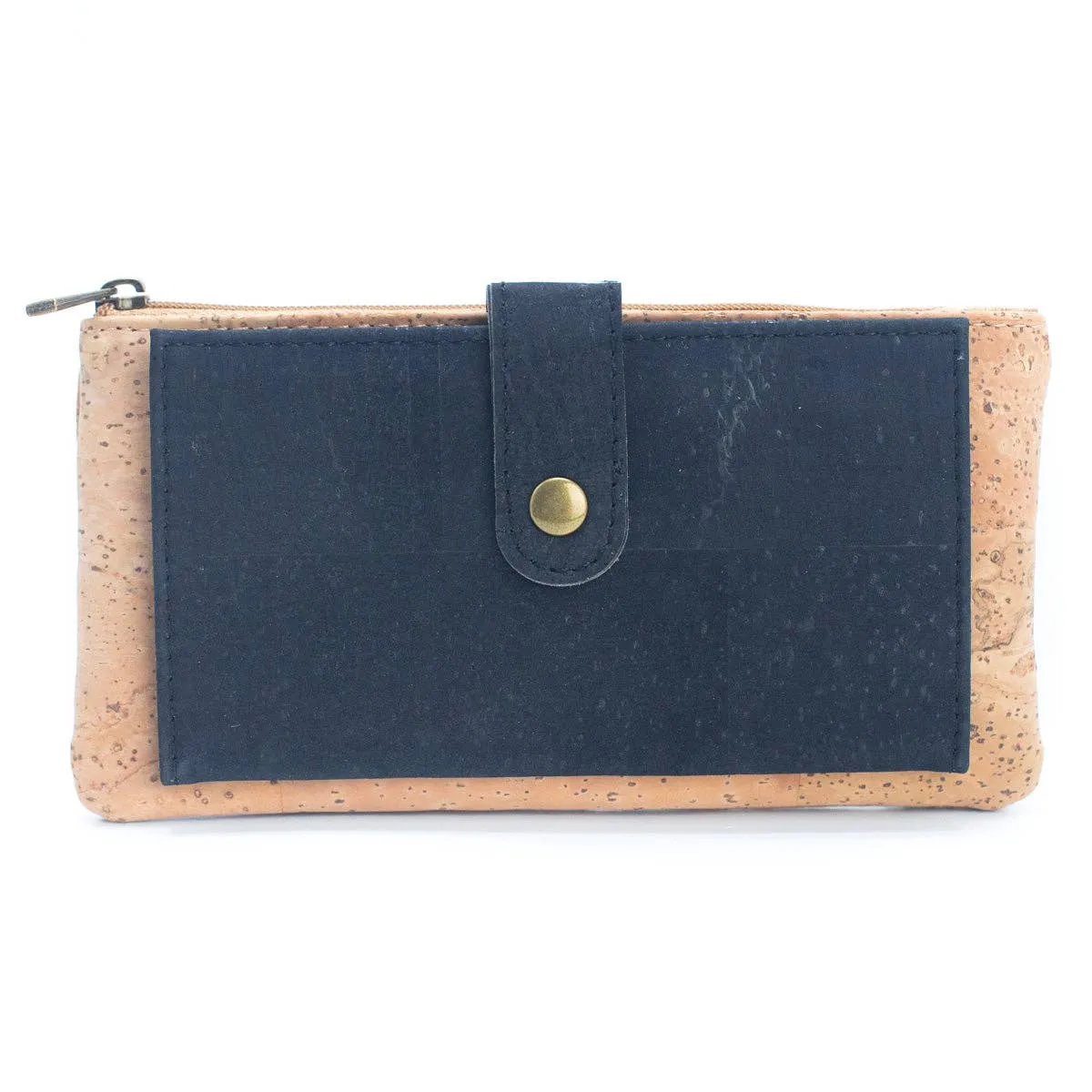 Slim Snap Closure Long Card Wallet Black, Green, Red, BAG-2261