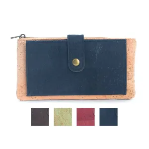 Slim Snap Closure Long Card Wallet Black, Green, Red, BAG-2261