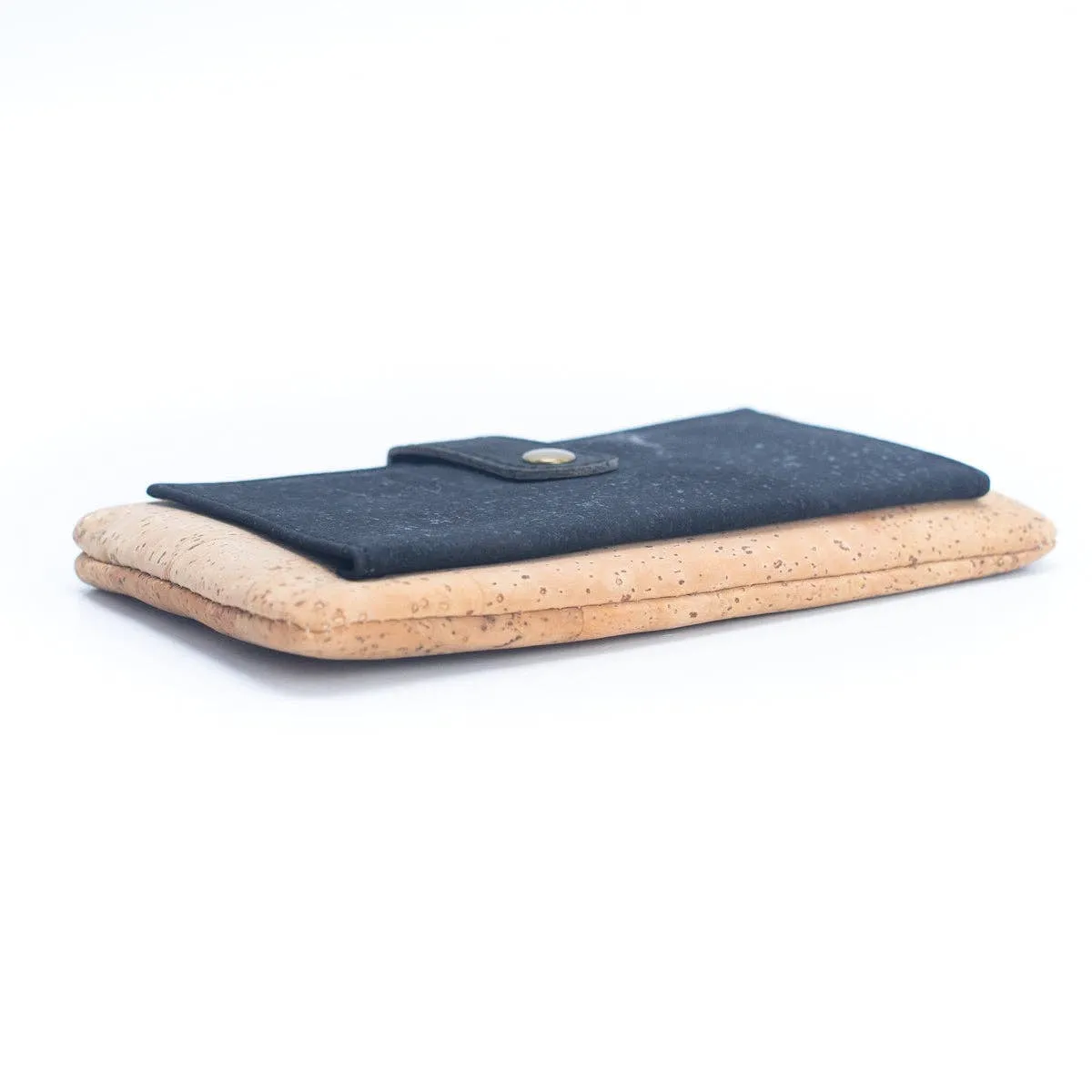 Slim Snap Closure Long Card Wallet Black, Green, Red, BAG-2261