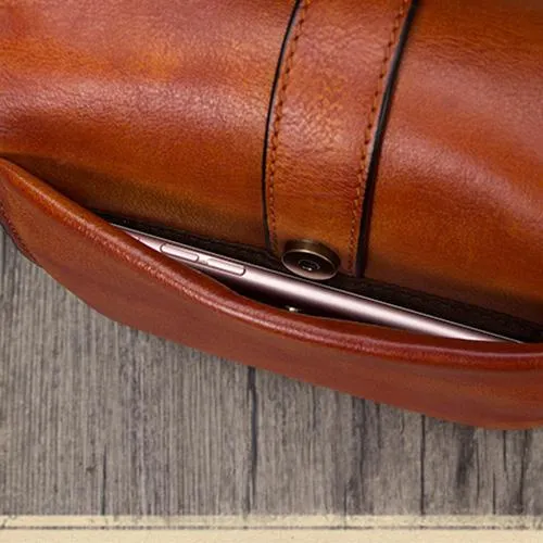 Small Green Vintage Womens Leather Satchel Shoulder Bag Brown Leather Women's Satchel Purse