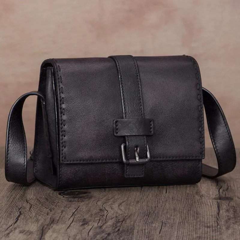 Small Green Vintage Womens Leather Satchel Shoulder Bag Brown Leather Women's Satchel Purse