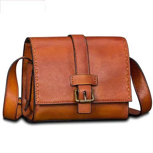 Small Green Vintage Womens Leather Satchel Shoulder Bag Brown Leather Women's Satchel Purse