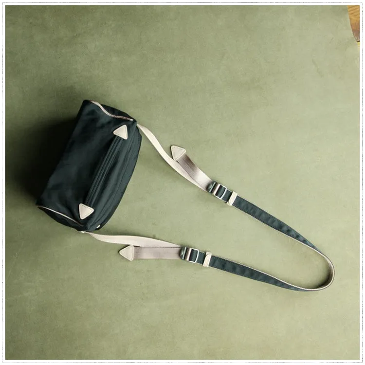 Small Womens Black&Pink NYLON Shoulder Bag Purse Cute NYLON Crossbody Purse for Ladies