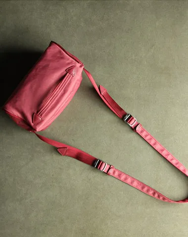 Small Womens Black&Pink NYLON Shoulder Bag Purse Cute NYLON Crossbody Purse for Ladies