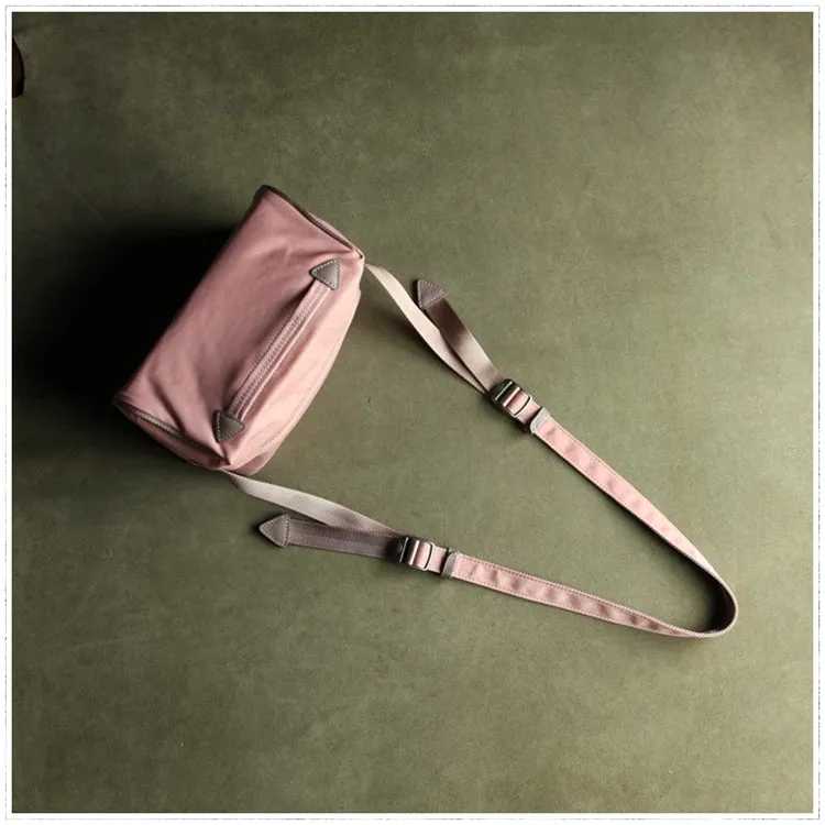 Small Womens Black&Pink NYLON Shoulder Bag Purse Cute NYLON Crossbody Purse for Ladies
