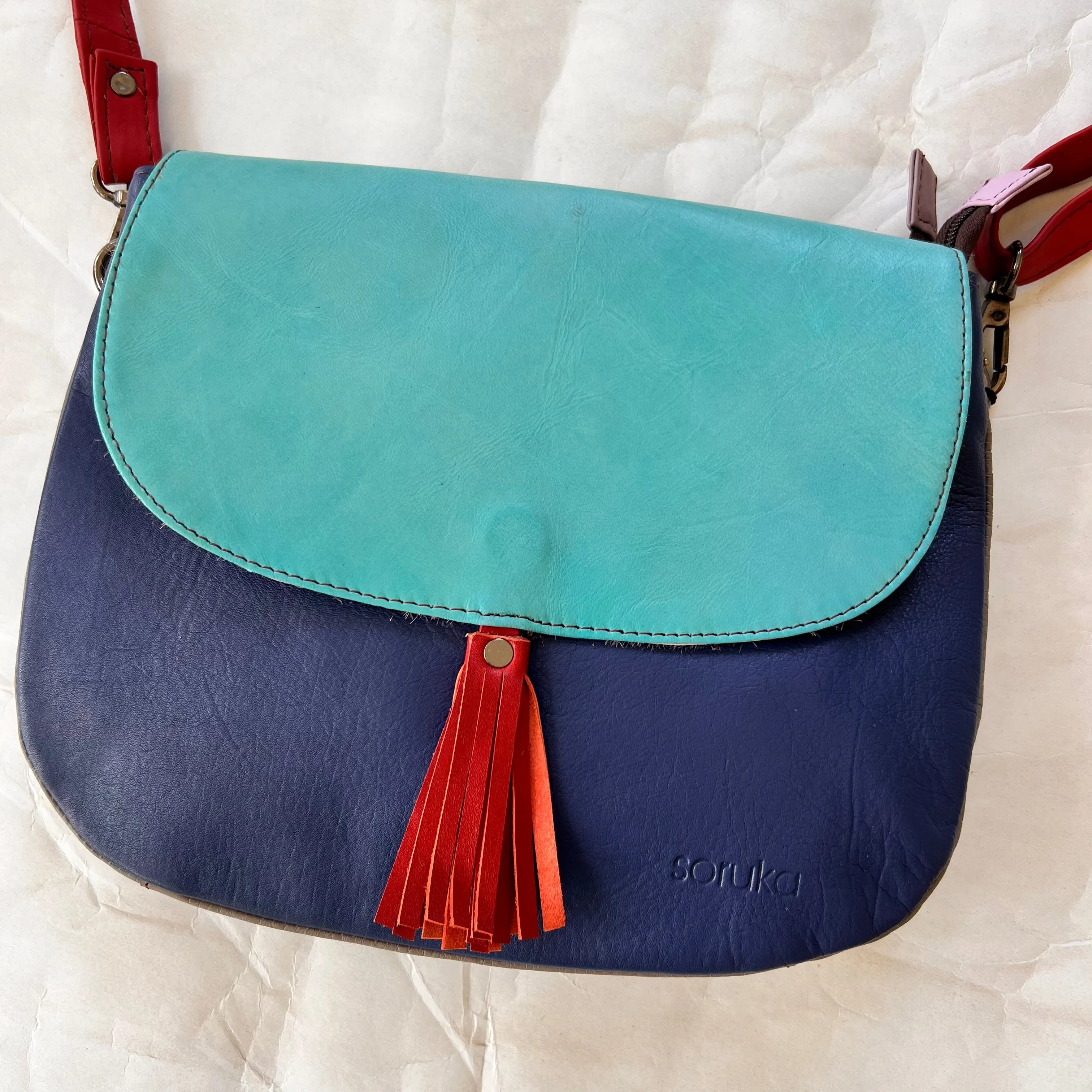Soruka - Lola Reversible Crossbody, Rust Tassel