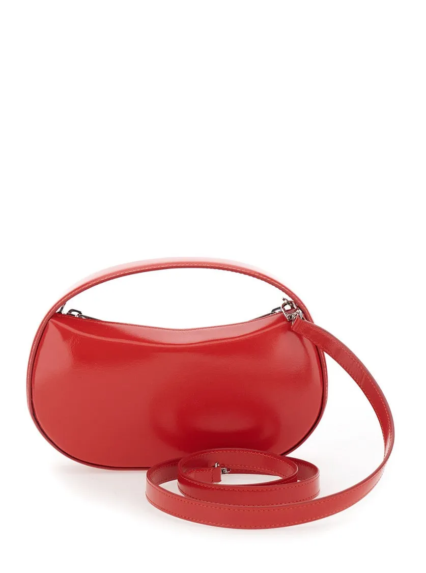 Sound Swipe Small' Red Handbag With Logo Detail In Leather