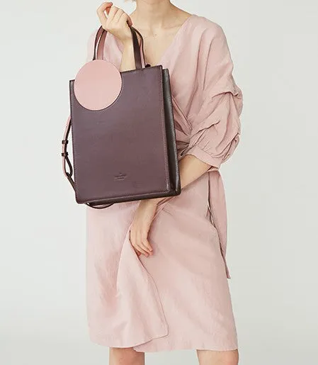 Stylish Leather Purple Blue Womens Tote Handbag Purse Shoulder Bag for Women
