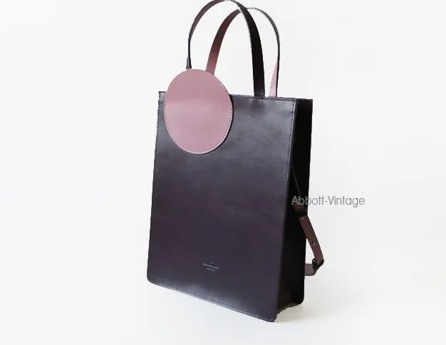 Stylish Leather Purple Blue Womens Tote Handbag Purse Shoulder Bag for Women