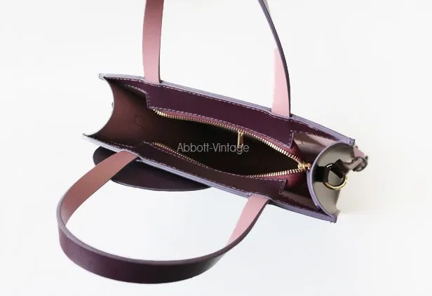 Stylish Leather Purple Blue Womens Tote Handbag Purse Shoulder Bag for Women