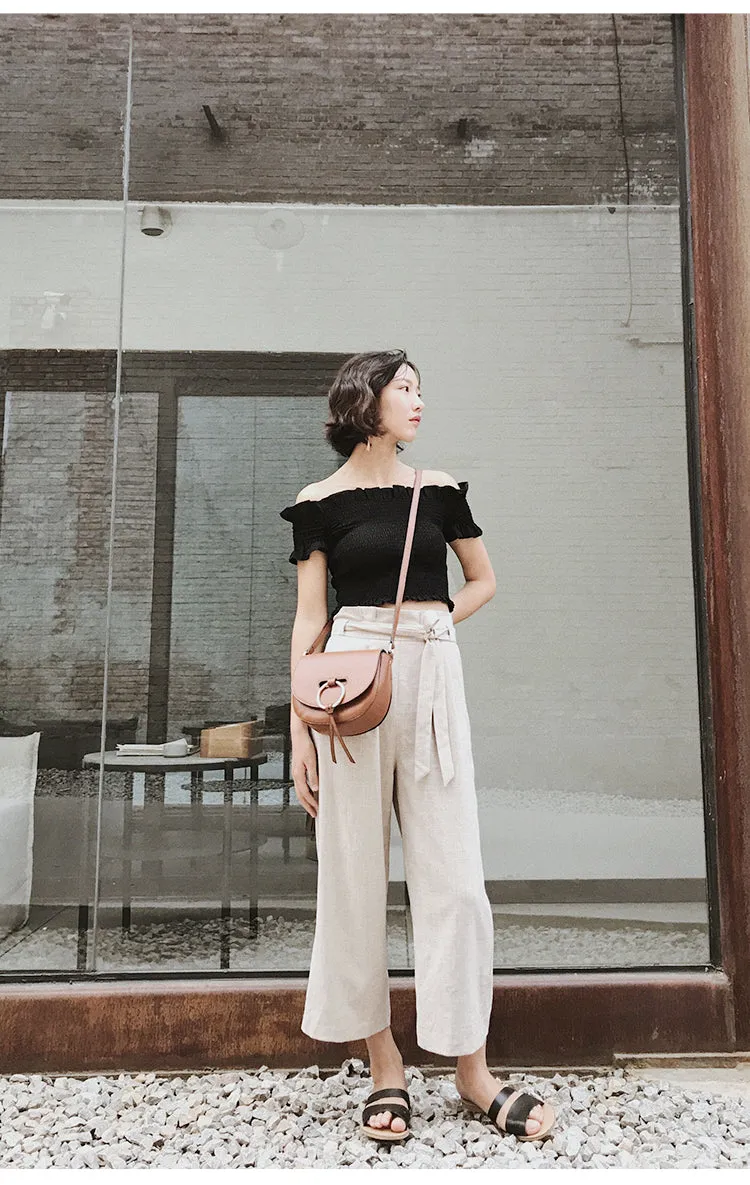 Stylish Saddle LEATHER WOMENs SHOULDER BAGs Purse FOR WOMEN
