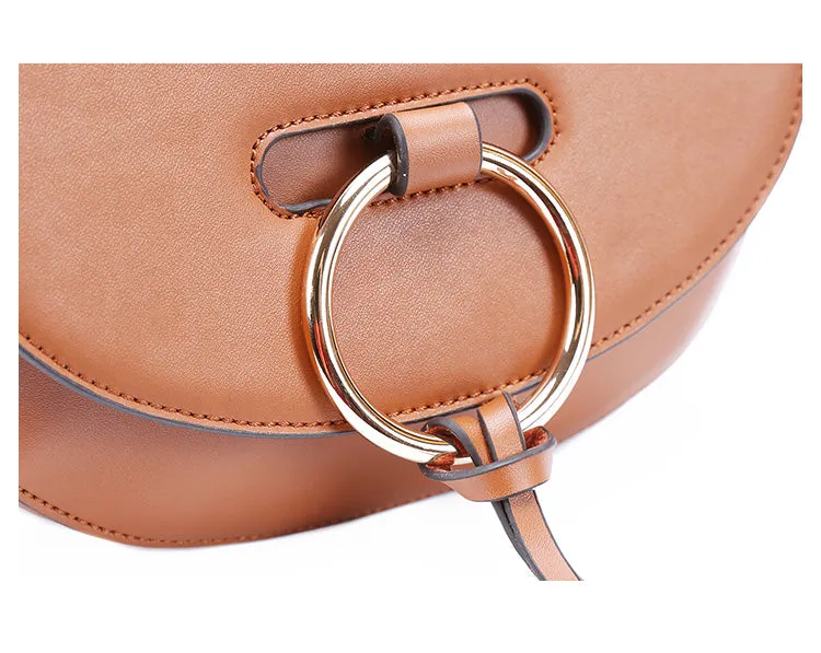 Stylish Saddle LEATHER WOMENs SHOULDER BAGs Purse FOR WOMEN