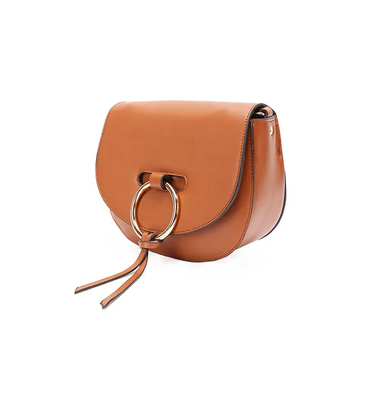Stylish Saddle LEATHER WOMENs SHOULDER BAGs Purse FOR WOMEN