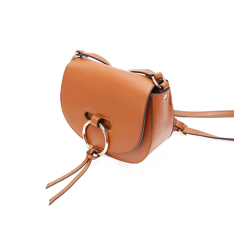 Stylish Saddle LEATHER WOMENs SHOULDER BAGs Purse FOR WOMEN