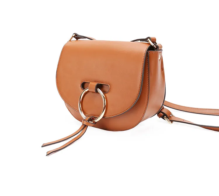 Stylish Saddle LEATHER WOMENs SHOULDER BAGs Purse FOR WOMEN