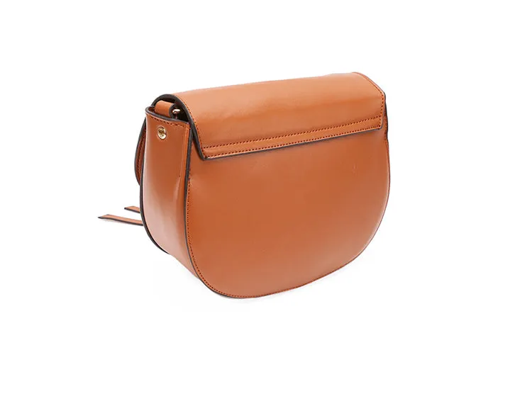 Stylish Saddle LEATHER WOMENs SHOULDER BAGs Purse FOR WOMEN