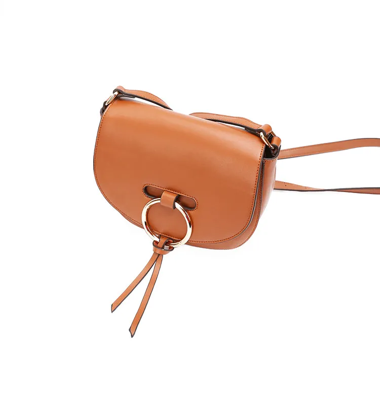 Stylish Saddle LEATHER WOMENs SHOULDER BAGs Purse FOR WOMEN