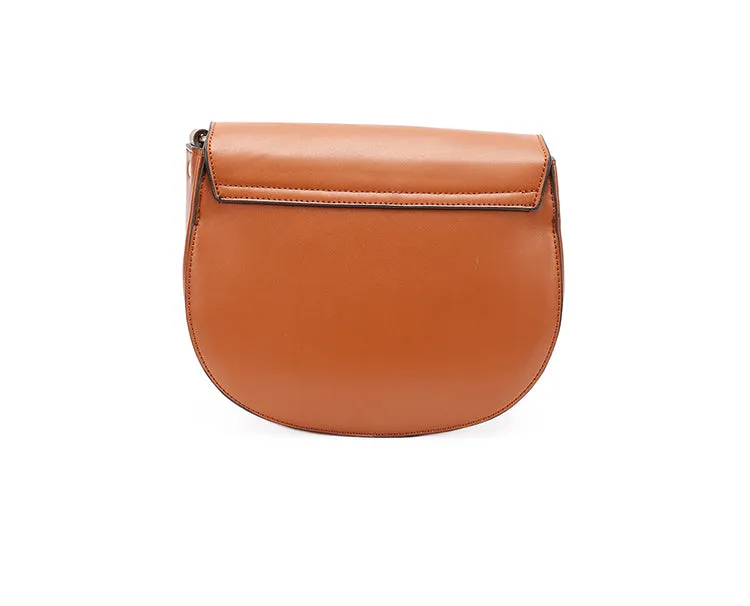 Stylish Saddle LEATHER WOMENs SHOULDER BAGs Purse FOR WOMEN