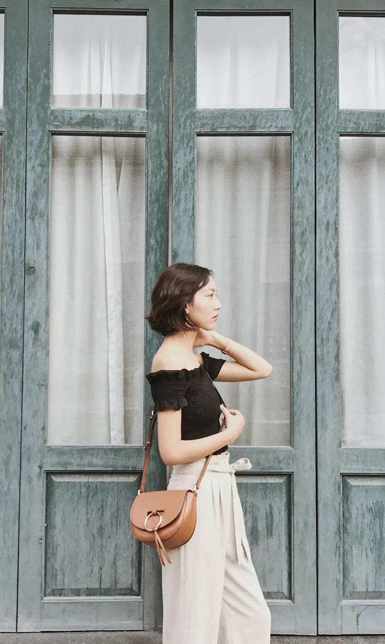 Stylish Saddle LEATHER WOMENs SHOULDER BAGs Purse FOR WOMEN