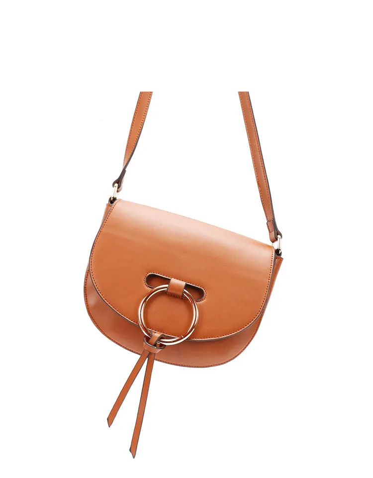 Stylish Saddle LEATHER WOMENs SHOULDER BAGs Purse FOR WOMEN