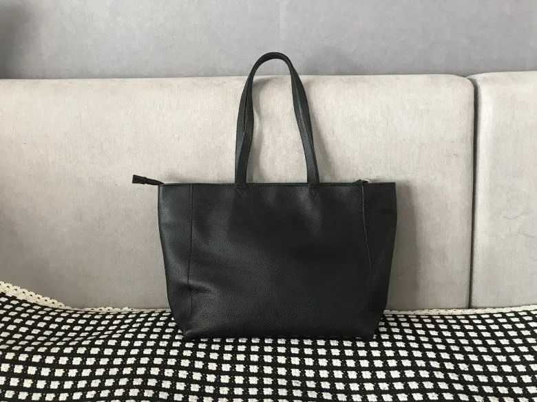 Stylish Womens Brown Leather Tote Bag Shoulder Tote Bag Brown Tote Purse For Women